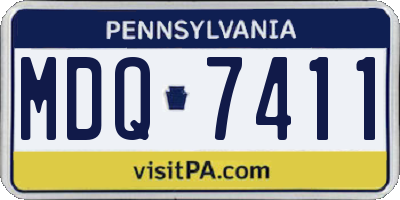 PA license plate MDQ7411