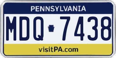 PA license plate MDQ7438