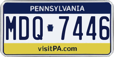 PA license plate MDQ7446