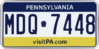 PA license plate MDQ7448