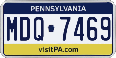 PA license plate MDQ7469