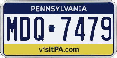 PA license plate MDQ7479