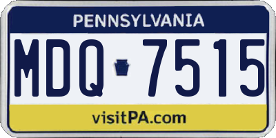 PA license plate MDQ7515