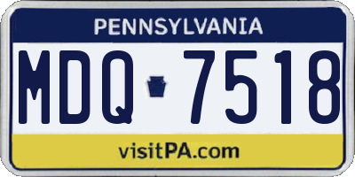 PA license plate MDQ7518