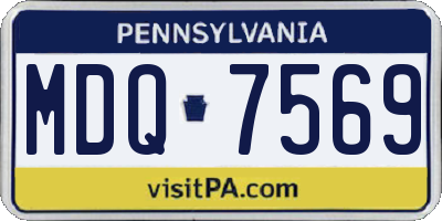 PA license plate MDQ7569