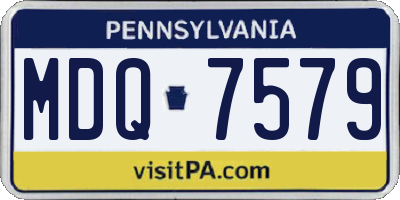 PA license plate MDQ7579