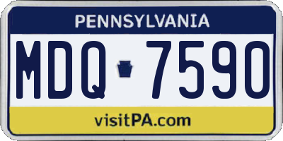 PA license plate MDQ7590