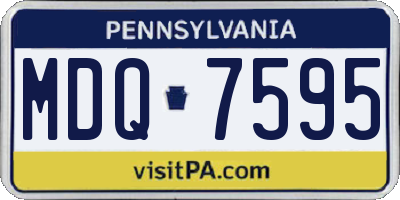 PA license plate MDQ7595