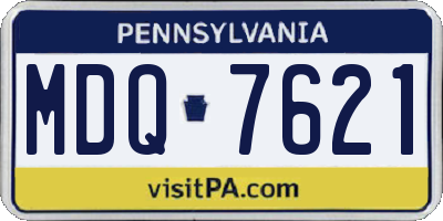 PA license plate MDQ7621