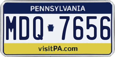 PA license plate MDQ7656