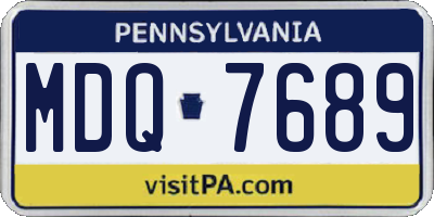PA license plate MDQ7689