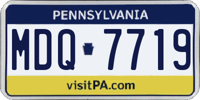 PA license plate MDQ7719