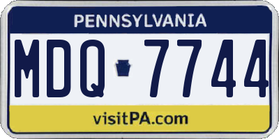 PA license plate MDQ7744