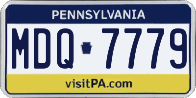 PA license plate MDQ7779