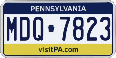 PA license plate MDQ7823