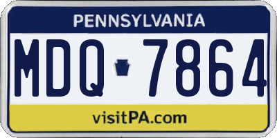 PA license plate MDQ7864