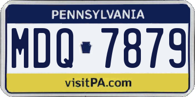 PA license plate MDQ7879