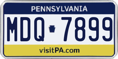 PA license plate MDQ7899