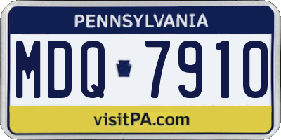 PA license plate MDQ7910