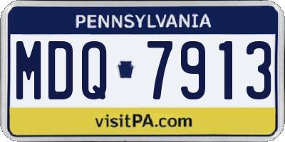 PA license plate MDQ7913