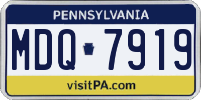 PA license plate MDQ7919