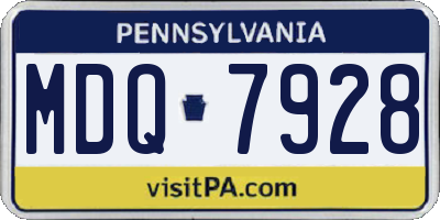 PA license plate MDQ7928