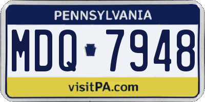 PA license plate MDQ7948
