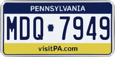 PA license plate MDQ7949