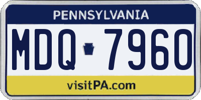 PA license plate MDQ7960