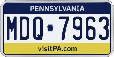 PA license plate MDQ7963