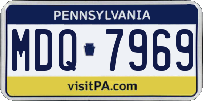 PA license plate MDQ7969