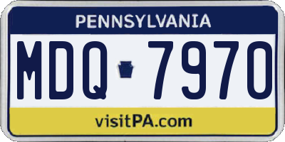 PA license plate MDQ7970