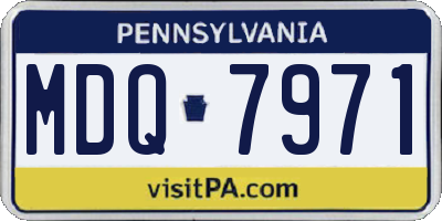 PA license plate MDQ7971