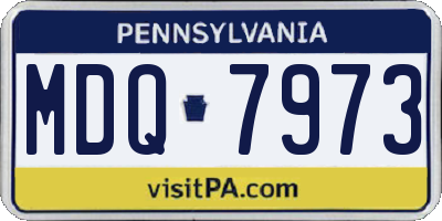 PA license plate MDQ7973