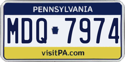 PA license plate MDQ7974