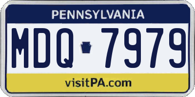 PA license plate MDQ7979