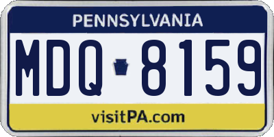 PA license plate MDQ8159