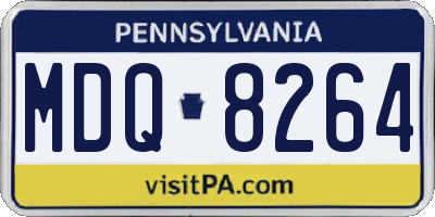 PA license plate MDQ8264