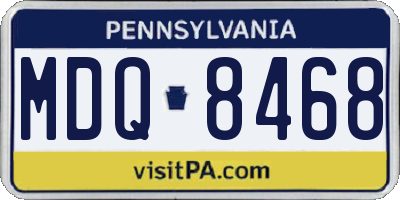 PA license plate MDQ8468