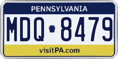 PA license plate MDQ8479
