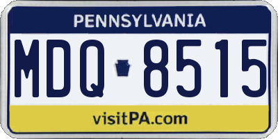 PA license plate MDQ8515