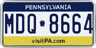 PA license plate MDQ8664
