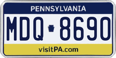 PA license plate MDQ8690