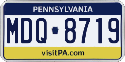 PA license plate MDQ8719