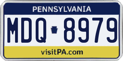 PA license plate MDQ8979