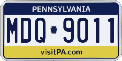 PA license plate MDQ9011