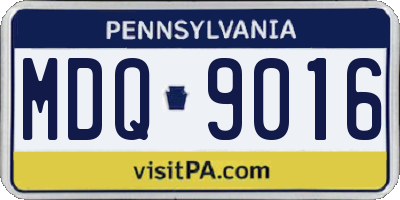 PA license plate MDQ9016