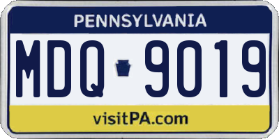 PA license plate MDQ9019