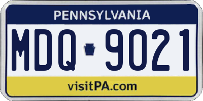 PA license plate MDQ9021