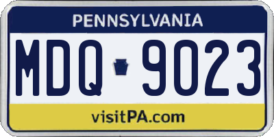 PA license plate MDQ9023